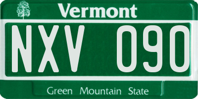 VT license plate NXV090