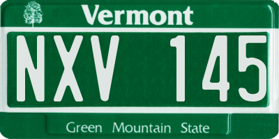 VT license plate NXV145