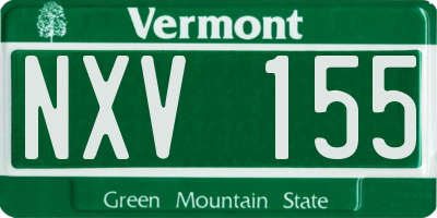 VT license plate NXV155