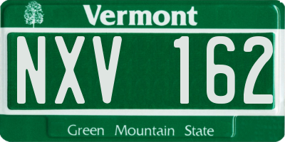 VT license plate NXV162