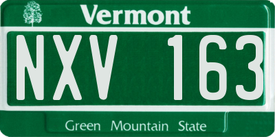 VT license plate NXV163