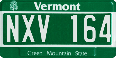 VT license plate NXV164