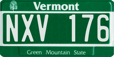 VT license plate NXV176