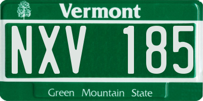 VT license plate NXV185