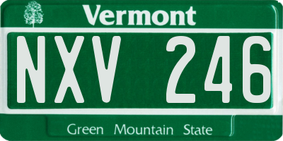 VT license plate NXV246