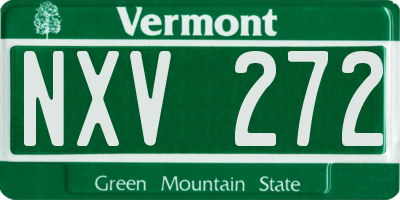 VT license plate NXV272
