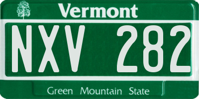 VT license plate NXV282