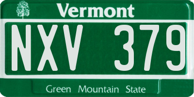 VT license plate NXV379