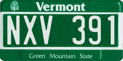 VT license plate NXV391