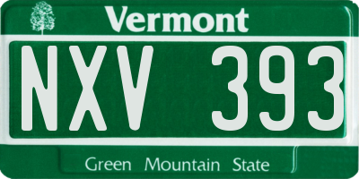 VT license plate NXV393