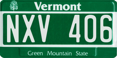 VT license plate NXV406