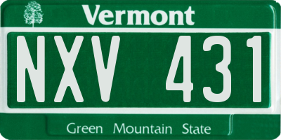 VT license plate NXV431