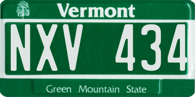VT license plate NXV434