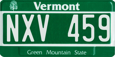 VT license plate NXV459