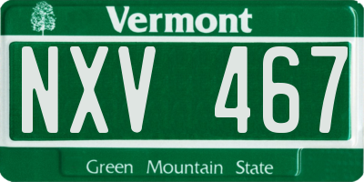 VT license plate NXV467