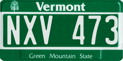 VT license plate NXV473