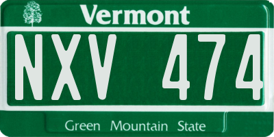 VT license plate NXV474