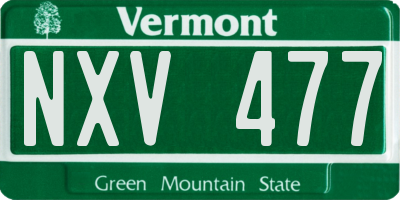 VT license plate NXV477