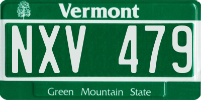 VT license plate NXV479
