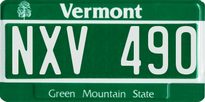 VT license plate NXV490