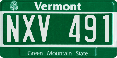 VT license plate NXV491