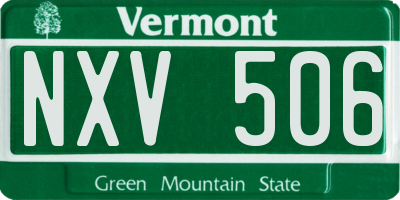 VT license plate NXV506