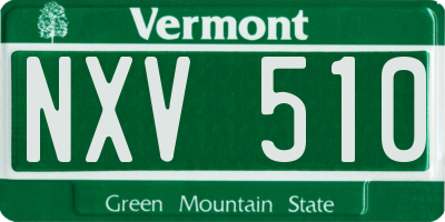 VT license plate NXV510