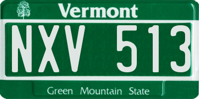 VT license plate NXV513