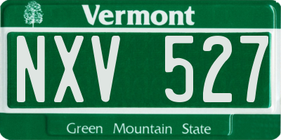 VT license plate NXV527