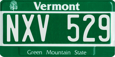 VT license plate NXV529