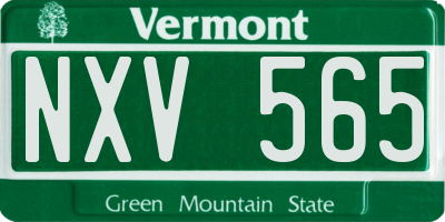 VT license plate NXV565
