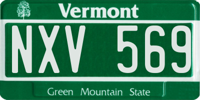 VT license plate NXV569