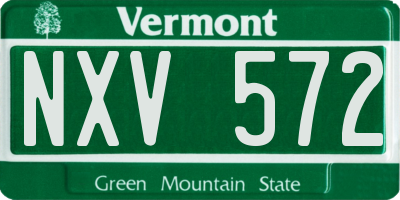 VT license plate NXV572