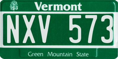 VT license plate NXV573