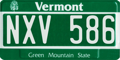 VT license plate NXV586
