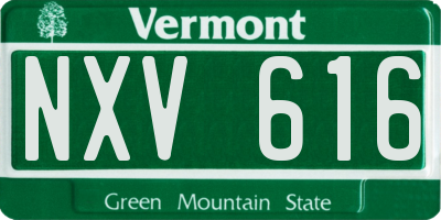 VT license plate NXV616