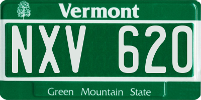 VT license plate NXV620