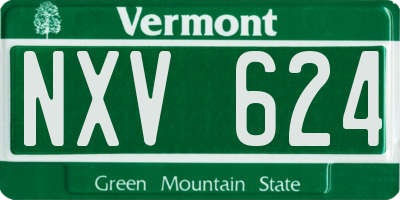 VT license plate NXV624