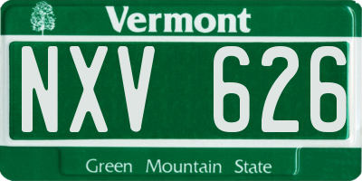 VT license plate NXV626
