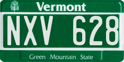 VT license plate NXV628