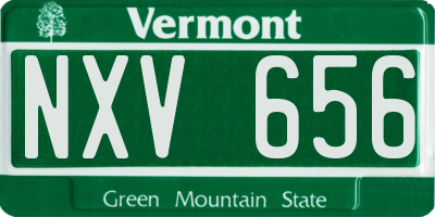 VT license plate NXV656