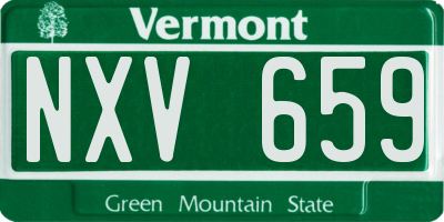 VT license plate NXV659