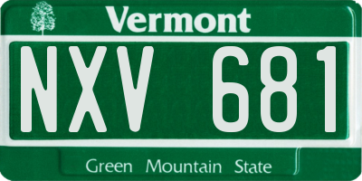 VT license plate NXV681