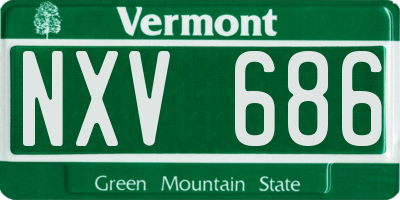 VT license plate NXV686