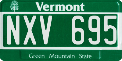 VT license plate NXV695