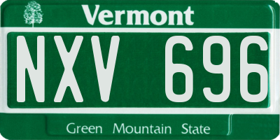 VT license plate NXV696