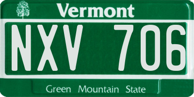 VT license plate NXV706