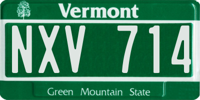 VT license plate NXV714