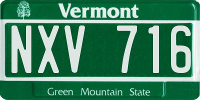 VT license plate NXV716