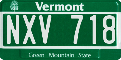 VT license plate NXV718